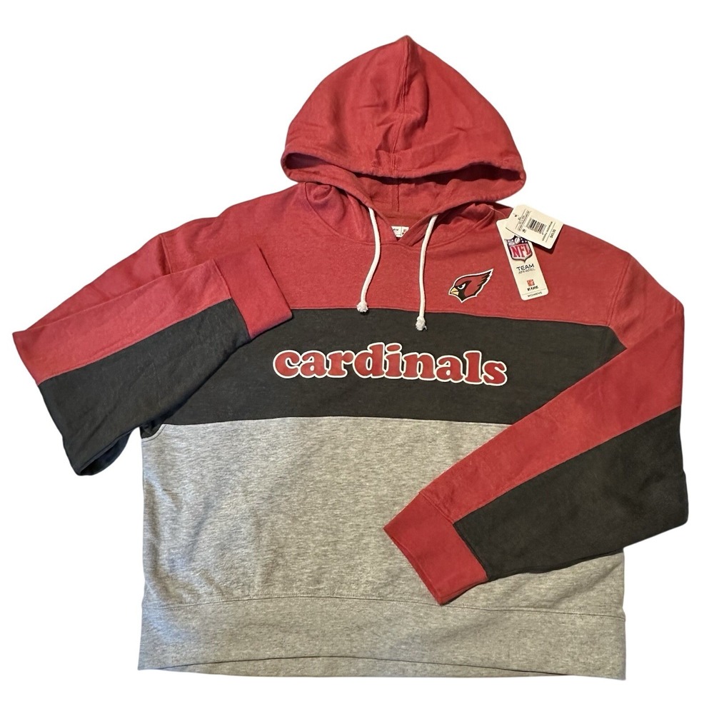NWT Arizona Cardinals NFL Team Apparel Women's Cropped Hoodie Size XL NEW‎